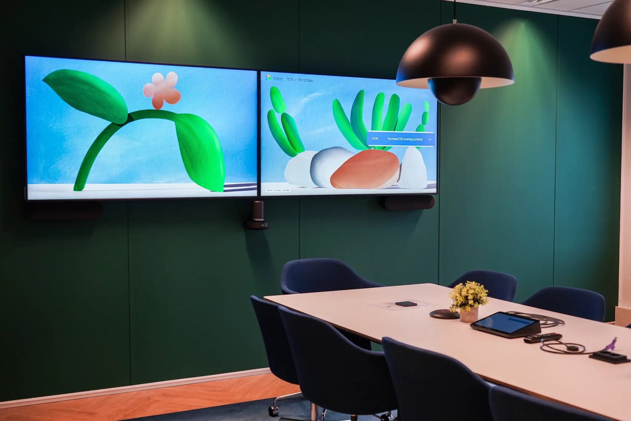 Hybride vergaderen Google Meet