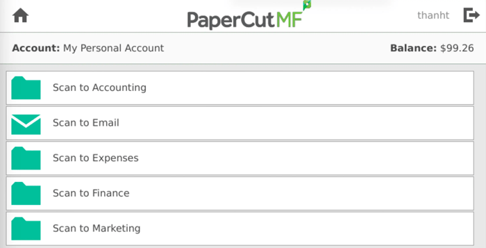 Papercut MF software zakelijke printer